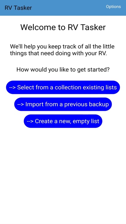 RV Tasker Easy Checklists