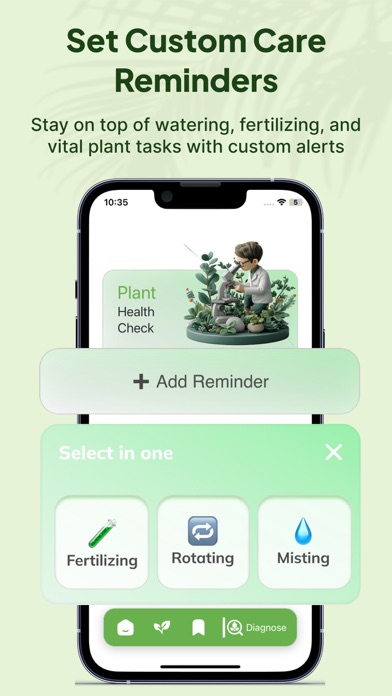 AI plant identifier plantcare iPhone screenshot