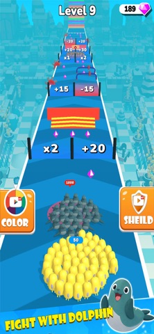 Pengiun Crowd Clash Animal Run iPhone screenshot