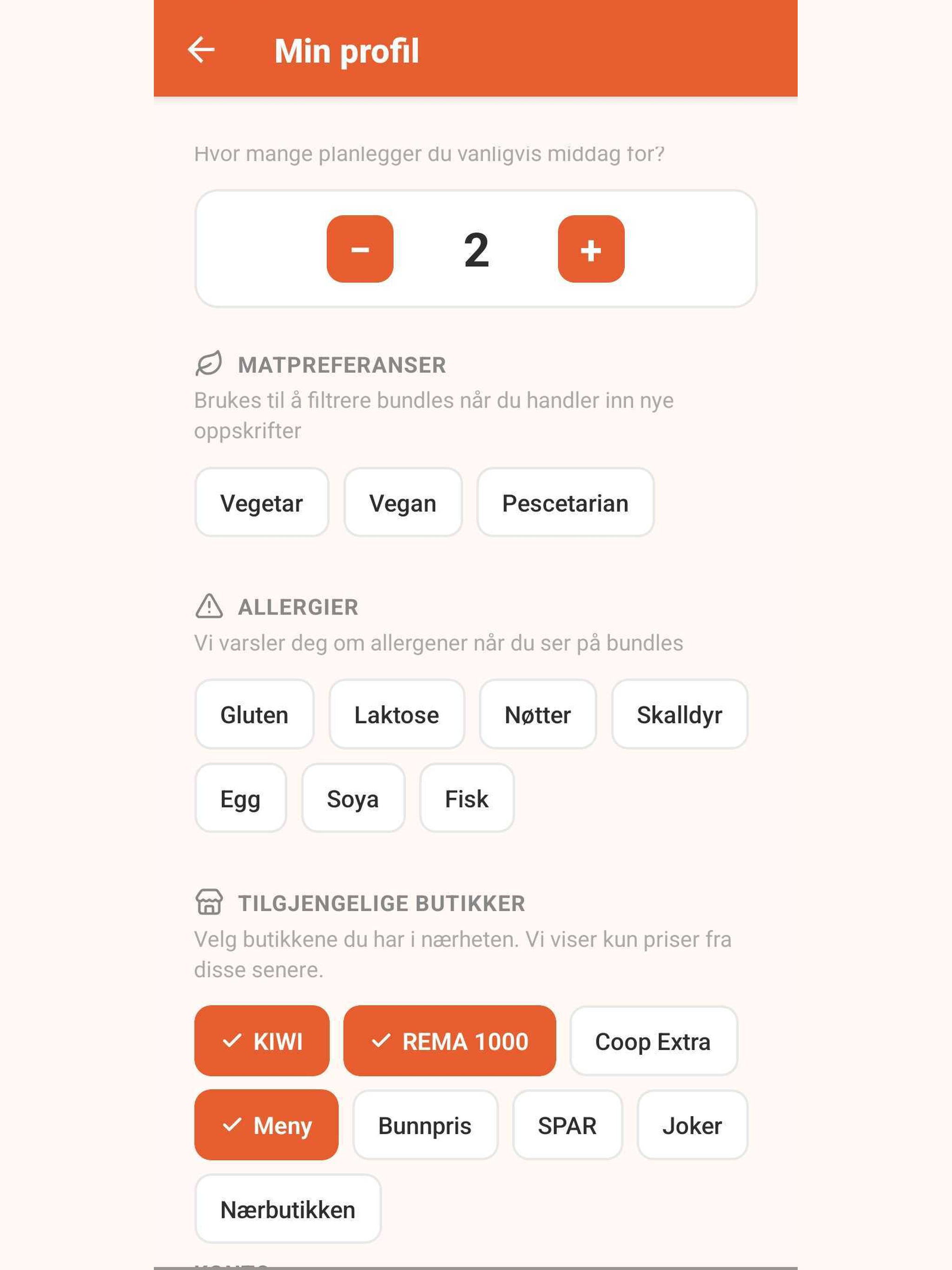 Dagens – middagsplanlegger screenshot 16
