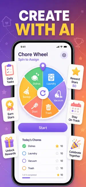 Chore Chart Wheel Spinner screenshot 1
