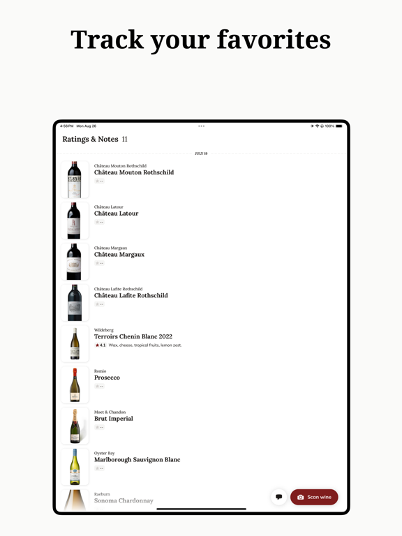Vinny: Wine Tracker iPad screenshot 3 - Food & Drink app