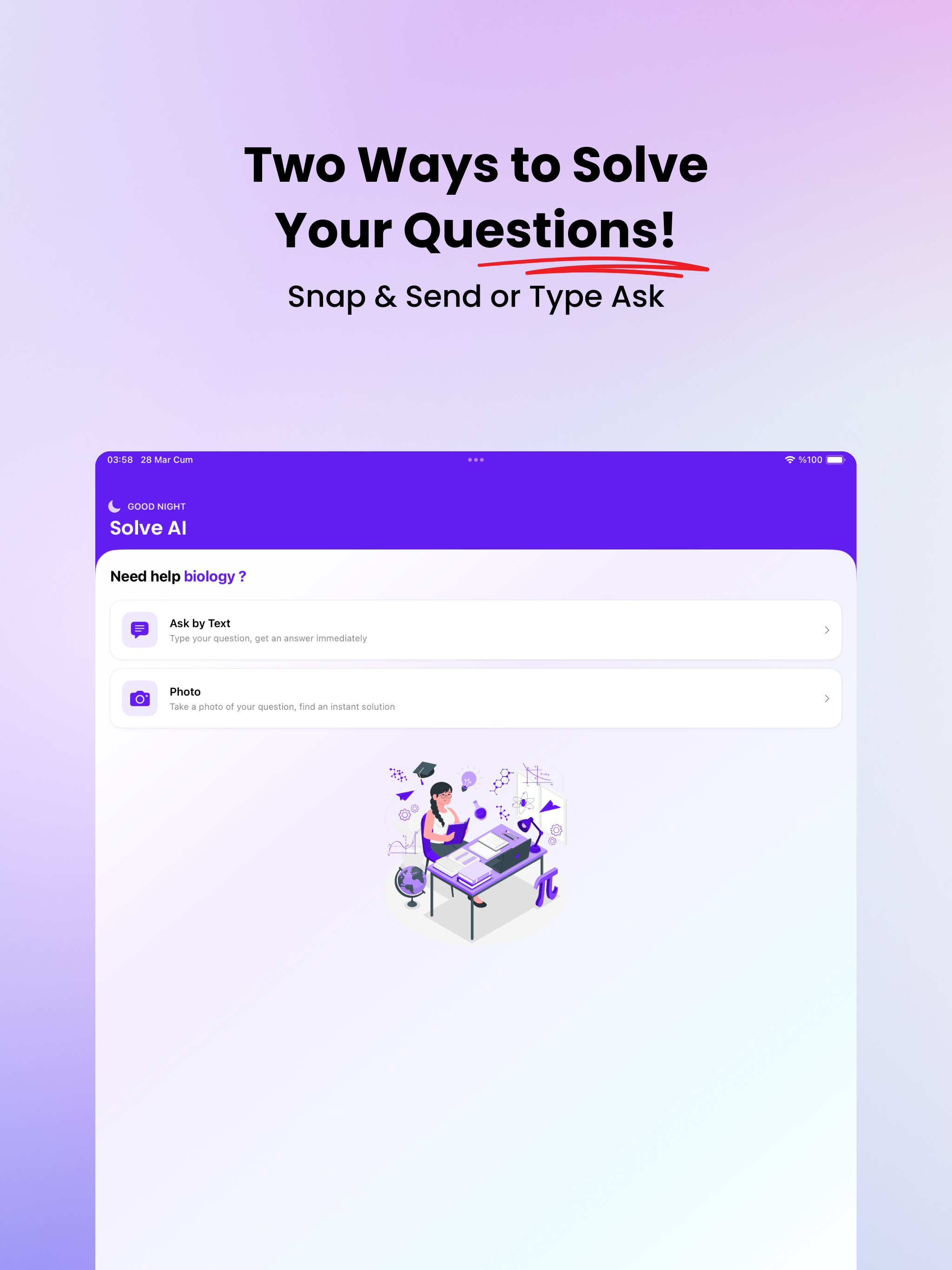 SolveAI: Homework & Test Help