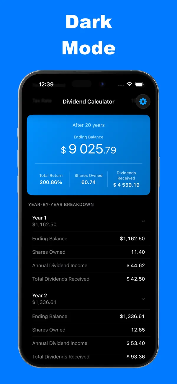Screenshot #3 pour Dividend Calculator