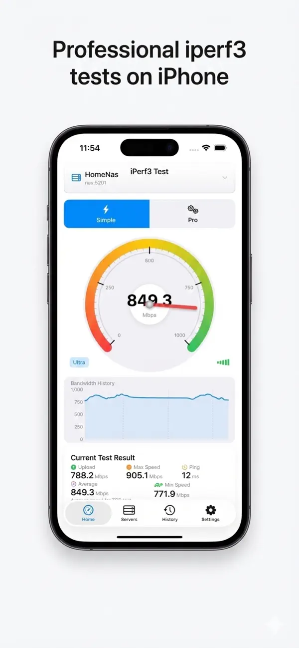#1. iPerf3 Client & Server (iOS) Ved: Vladimir Chemeris