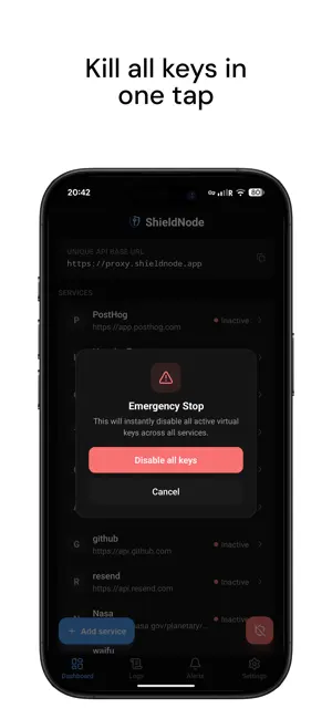 ShieldNode: API keys for AI screenshot 3