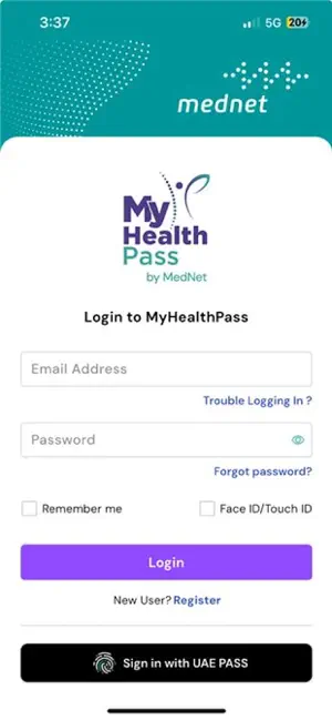 MyHealthPass by MedNet iPhone screenshot 1