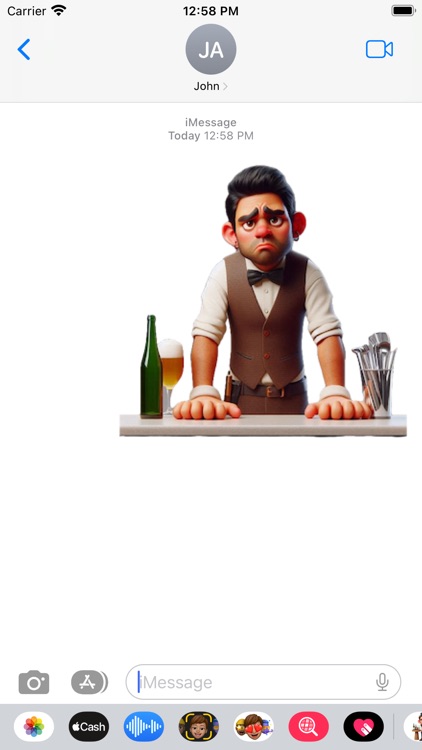 Sad Bartender Stickers screenshot-3