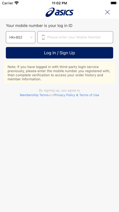 ASICS HK Screenshot