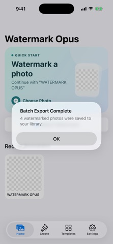 Watermark Opus screenshot