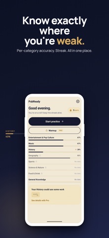 PubReady: Bar Trivia Practice iPhone screenshot