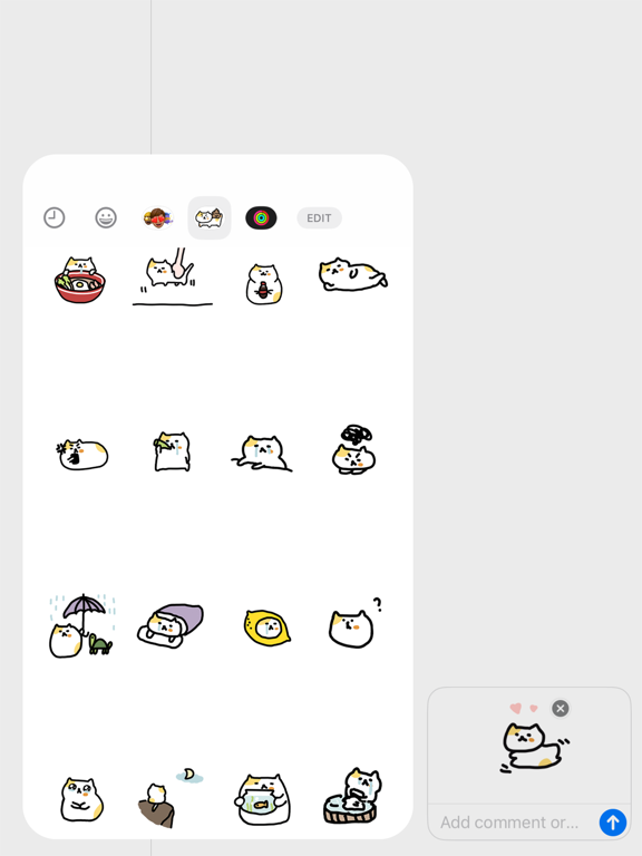 Lazy Cat! iPad screenshot 1 - Stickers app