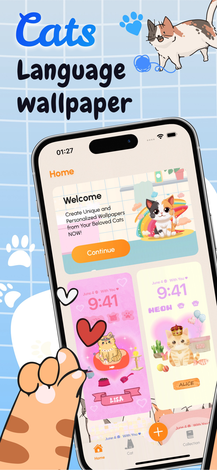 DIY Cat Language Wallpaper