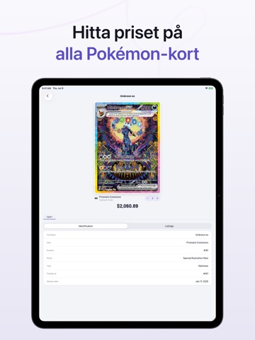 TCG Kortskanner & Samlarkort iPad screenshot 1