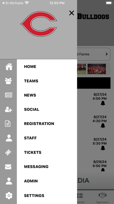 Carthage Bulldog Athletics Screenshot