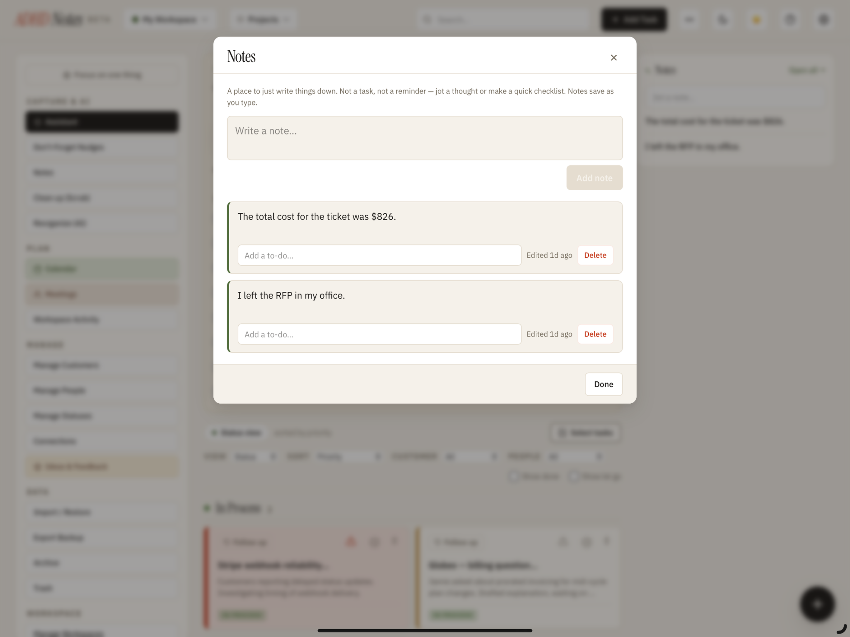 ADHD Notes: Tasks & Focus