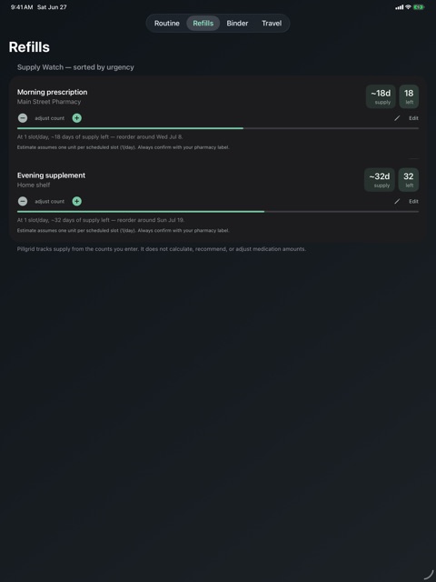 Pillgrid screenshot 4