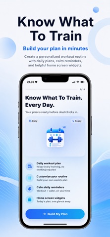 Gym Plan Widget screenshot