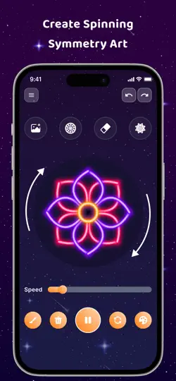 Скриншот Magic Wheel - Spin Art Drawing на iPhone 2