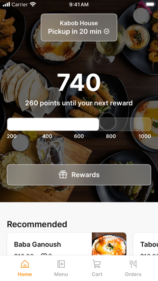 Kabob House To Go app screenshot