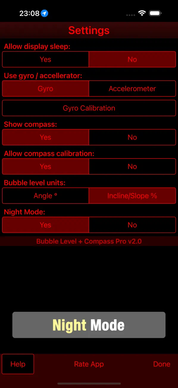 Screenshot #3 pour Bubble Level + Compass Pro