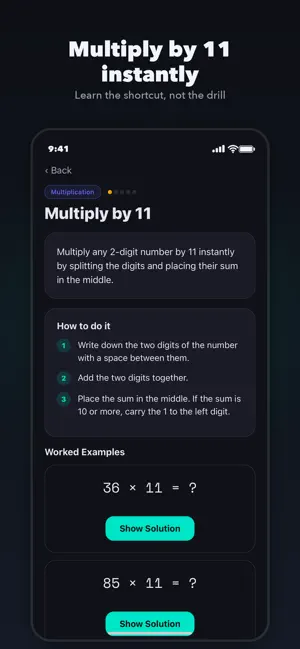 Mental Math Tricks: MathMind screenshot 1