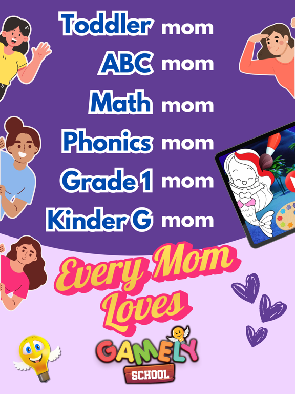 Kids' Learning - Gamely School iPad screenshot 1 - Education app