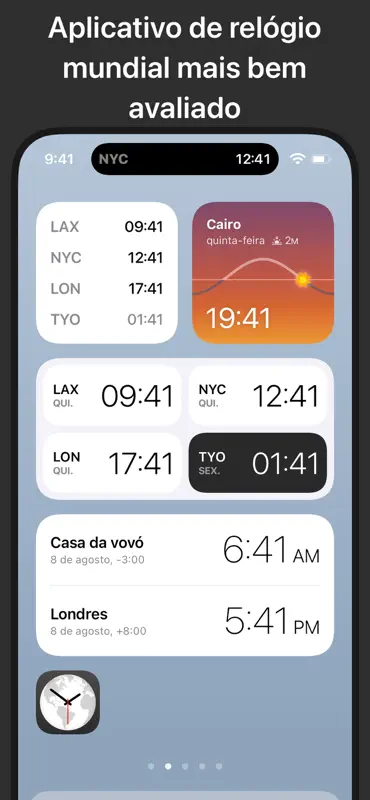 Widgets do Relógio Mundial screenshot 1 of 10