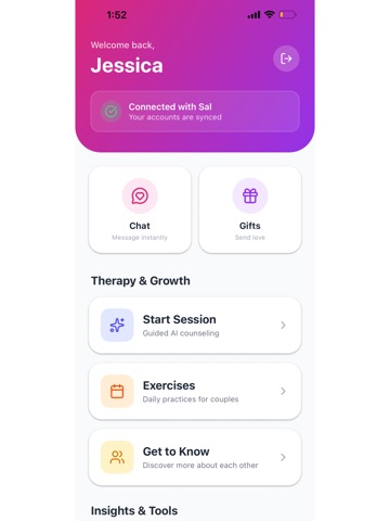 Reconnect: Couples Therapy AI iPad screenshot
