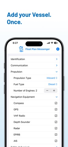 Float Plan Messenger iPhone screenshot