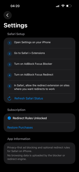 AdBlock Focus Screenshot 5 of 5