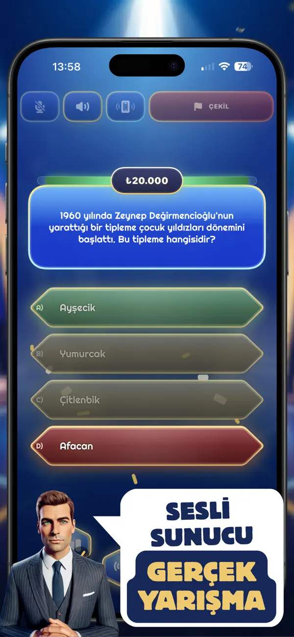 Screenshot #1 pour Milyoner Bilgi Yarışması Quiz