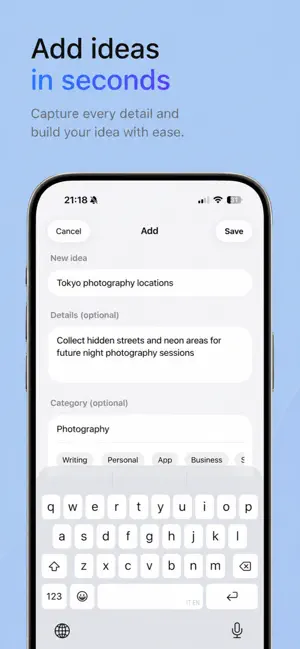 iDea - Capture ideas screenshot 2