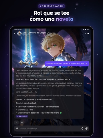 HiWaifu: Chat de personajes IA iPad screenshot 1