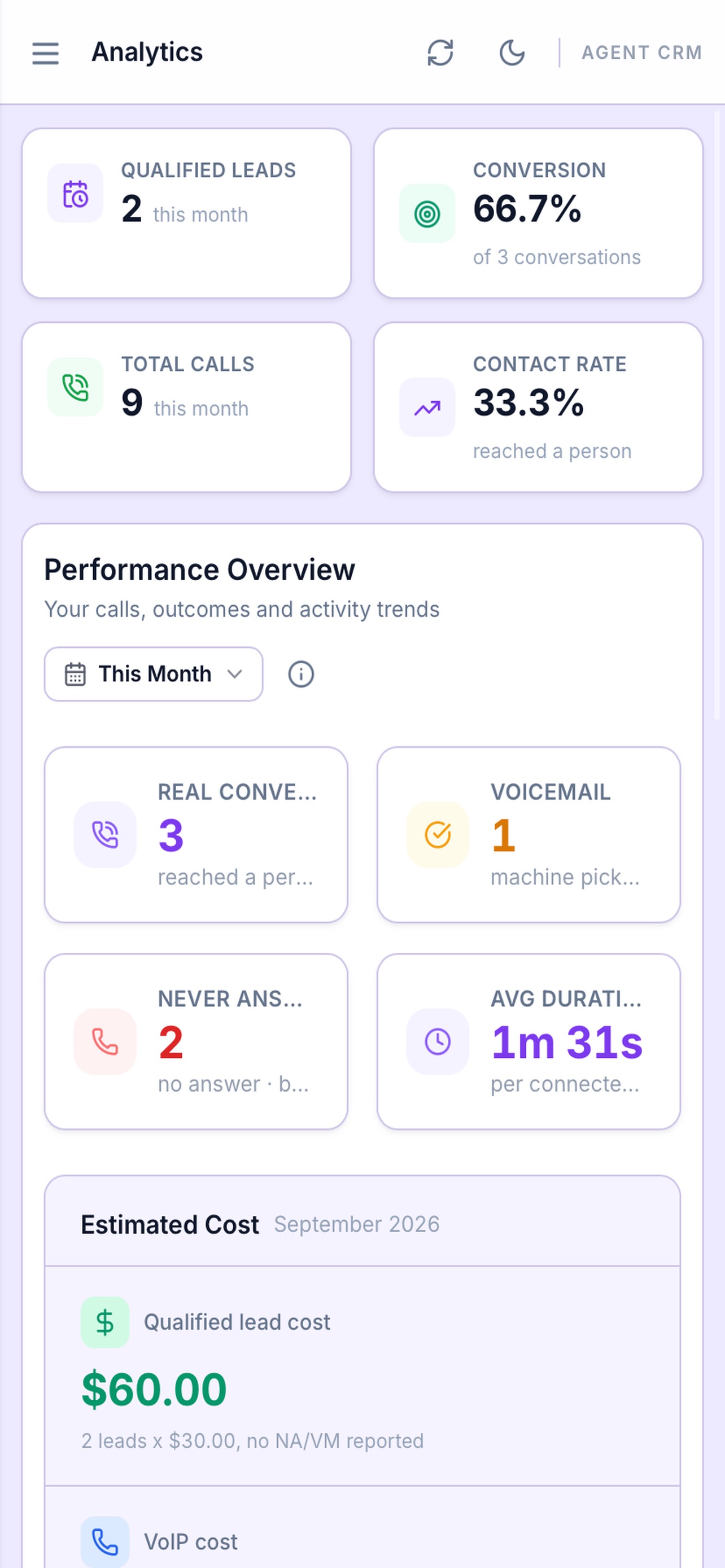 Screenshot 2 of LioraAI: Voice CRM