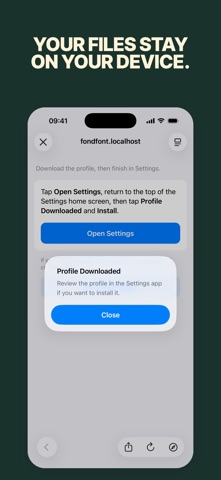 FondFont · System Font Setup iPhone screenshot