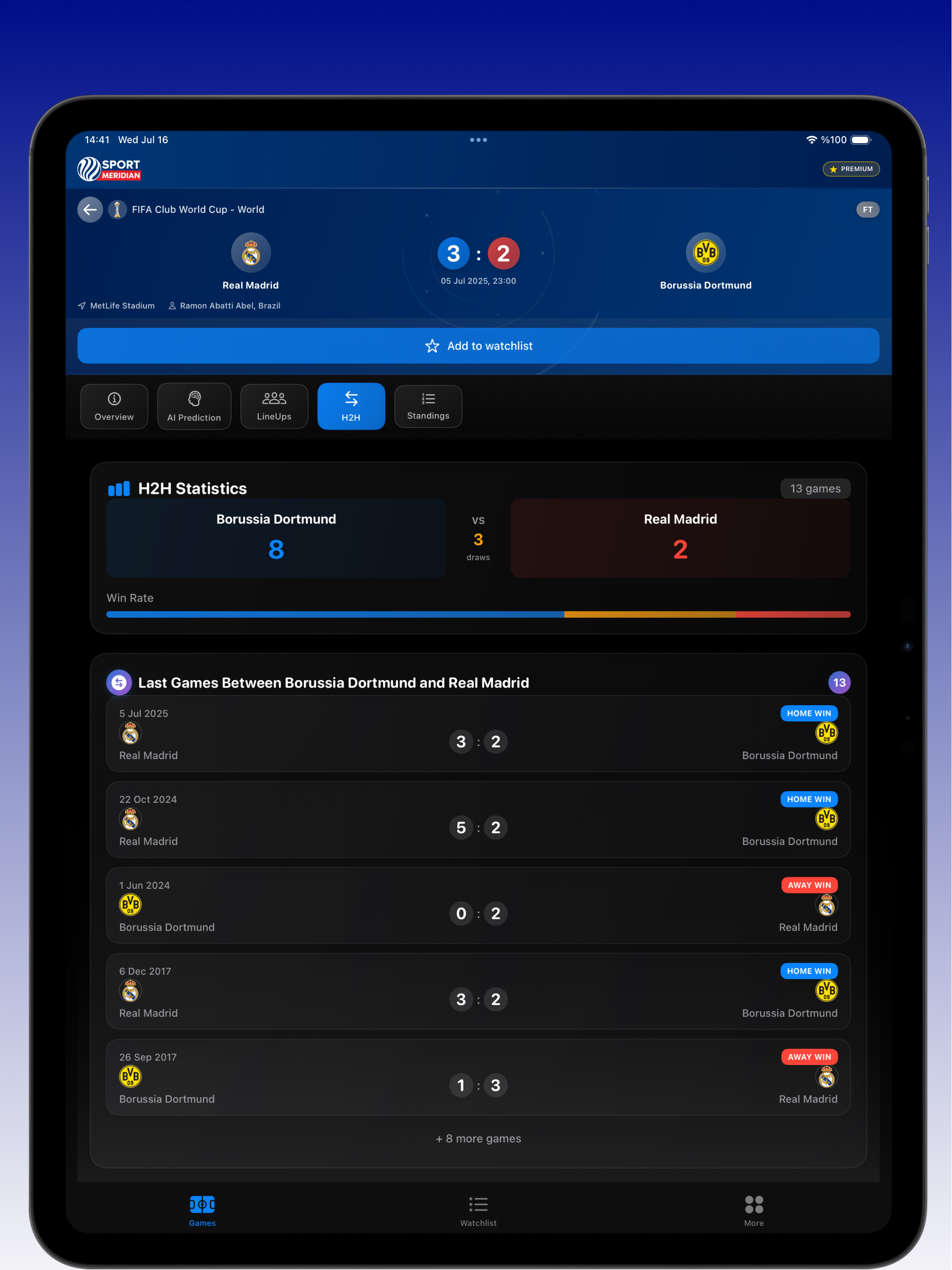 SportMeridian: Live scores