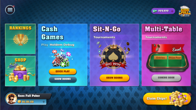 Axes Full Poker Screenshot