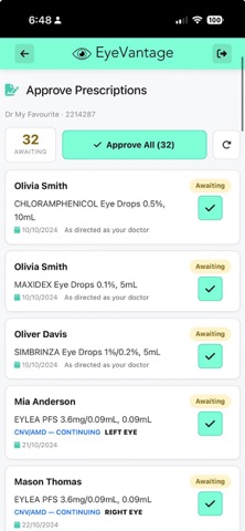 EyeVantage App screenshot