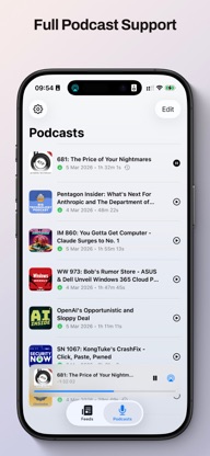 Tobi - RSS and Podcast Player screenshot 2