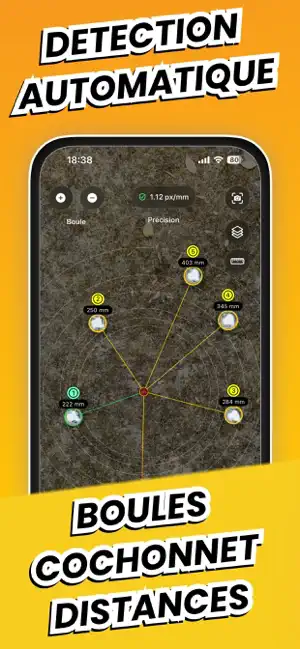 Pétanque Mesure: Cochonnet iPhone screenshot 2