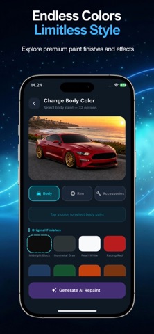 AI Car Custom – Paint & Design iPhone screenshot