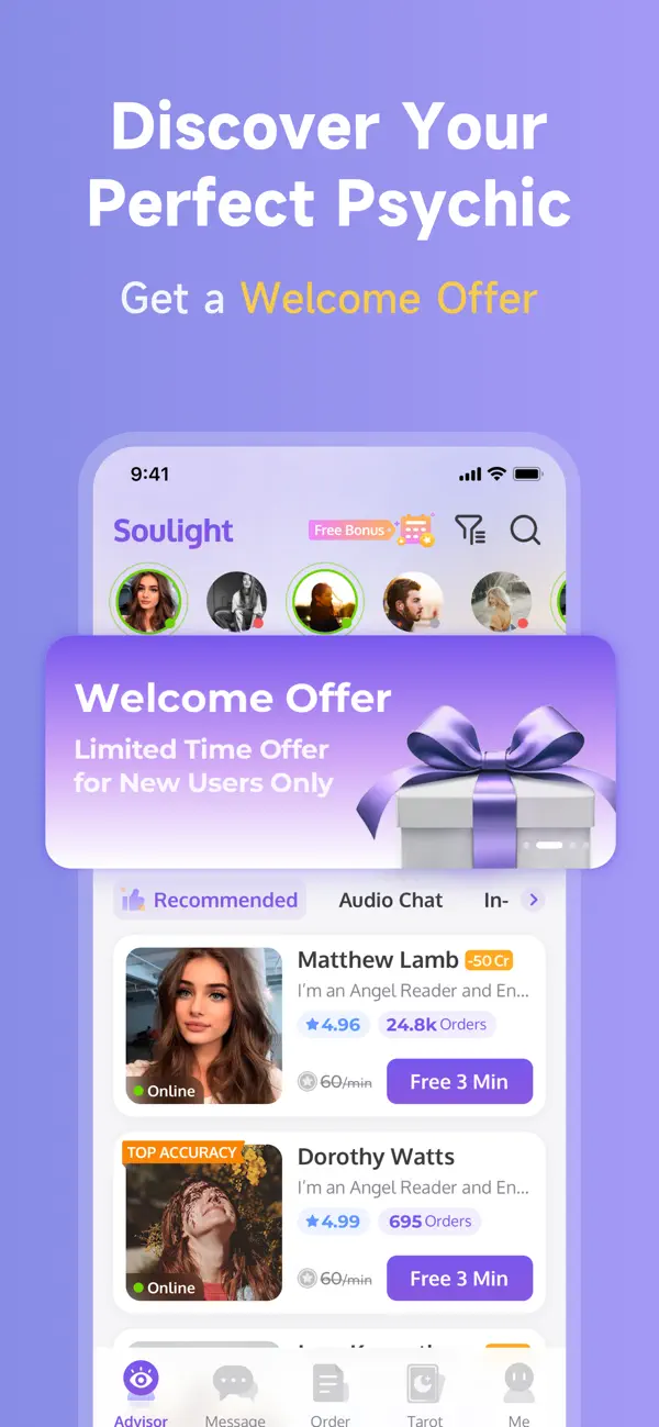 Screenshot #2 pour Soulight-Online Psychic Advice