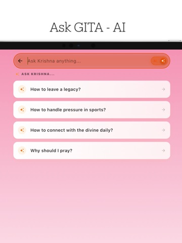 Bhagavad Gita - Search within iPad screenshot
