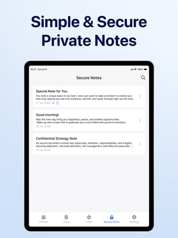 Daily Planner: Week Organizer iPad screenshot