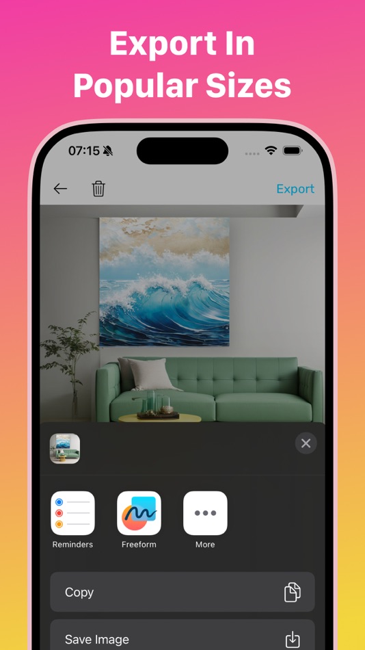 #7. Art Rooms Preview: FrameX AI (iOS) Podle: Aghdas Yilmaz