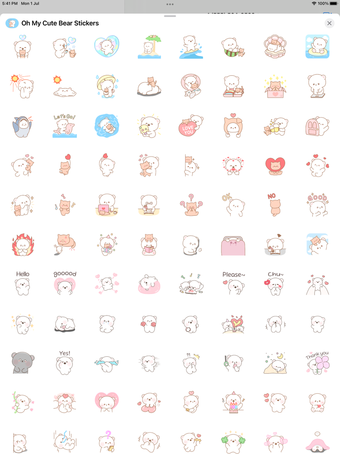 Oh My Cute Bear Stickers DAGOM