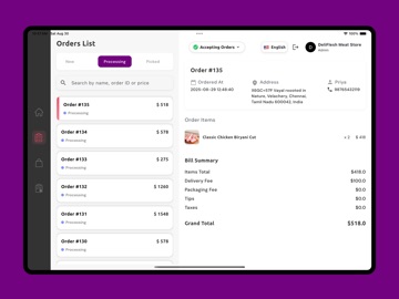 Deliflesh Orders iPad screenshot