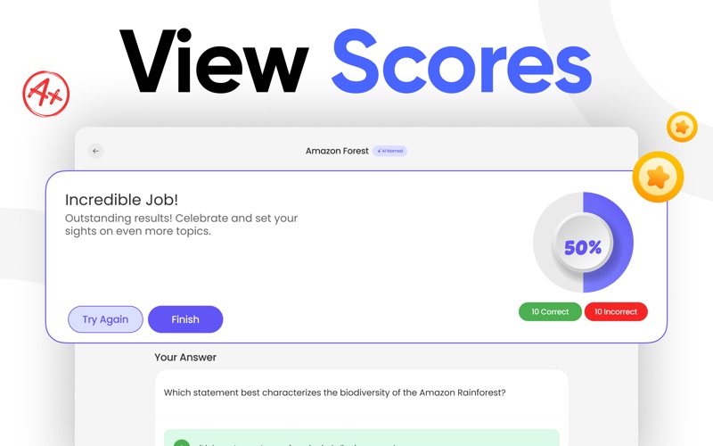 AI Quiz Maker • AI Flashcards iPhone screenshot