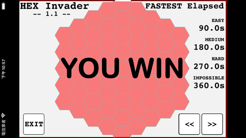 #10. Hexagon Invader (iOS) 由: CHIEN-HUNG CHEN